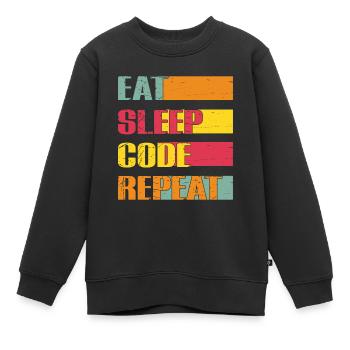 Lustiger Informatiker Spruch, Informatik - Kinder Premium Organic Sweatshirt - Schwarz - Vorne - AI Model Kid Female (0cm)