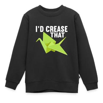 Origami - Sweat Premium enfant bio - noir - Devant - AI Model Kid Female (0cm)