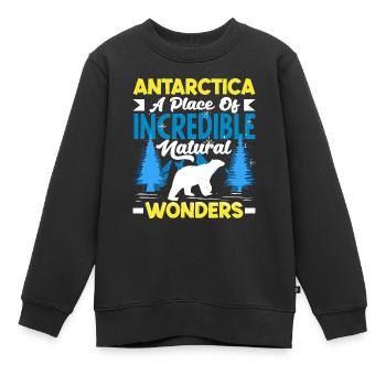 Un lieu de merveilles naturelles incroyables Expédition - Sweat Premium enfant bio - noir - Devant - AI Model Kid Female (0cm)