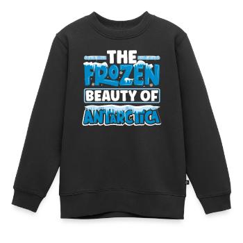 La beauté glacée de l’expédition en Antarctique - Sweat Premium enfant bio - noir - Devant - AI Model Kid Female (0cm)