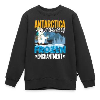 L’Antarctique, un monde d’enchantement glacé - Sweat Premium enfant bio - noir - Devant - AI Model Kid Female (0cm)