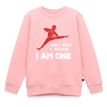 Karaté Kung Arts Martiaux Kickboxing Judo Fu Cadeau - Sweat Premium enfant bio - rose - Devant - AI Model Kid Female (0cm)