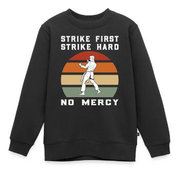 Karate Karatekämpfer Kampfkunst - Kinder Premium Organic Sweatshirt - Schwarz - Vorne - AI Model Kid Female (0cm)