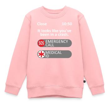 It looks like you've been in a crash - meme - Kids Premium Organic Sweatshirt - rose - Front - AI Model Kid Female (0cm)