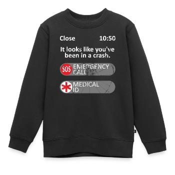 On dirait que vous avez été victime d’un accident - Sweat Premium enfant bio - noir - Devant - AI Model Kid Female (0cm)