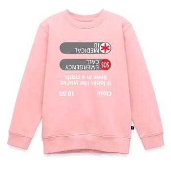 It looks like you've been in a crash - meme - Kids Premium Organic Sweatshirt - rose - Front - AI Model Kid Female (0cm)