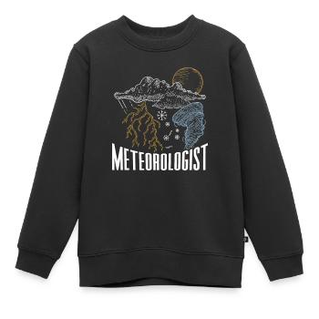Meteorologe Beruf Meteorologie Wettervorhersage - Kinder Premium Organic Sweatshirt - Schwarz - Vorne - AI Model Kid Female (0cm)
