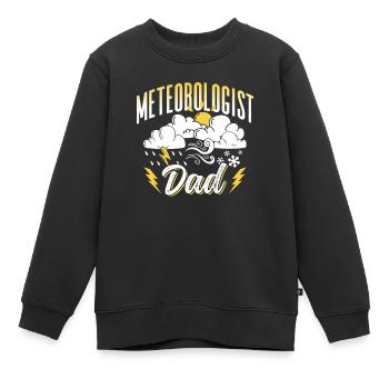 Meteorologe Papa Wettervorhersage Meteorologie - Kinder Premium Organic Sweatshirt - Schwarz - Vorne - AI Model Kid Female (0cm)