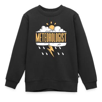 Meteorologe Beruf Meteorologie Wettervorhersage - Kinder Premium Organic Sweatshirt - Schwarz - Vorne - AI Model Kid Female (0cm)