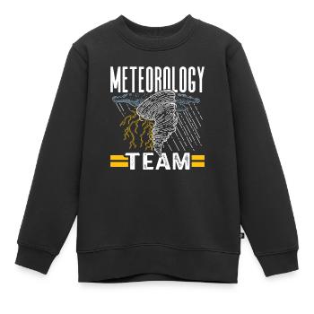 Team Meteorologie Meteorologe Wettervorhersage - Kinder Premium Organic Sweatshirt - Schwarz - Vorne - AI Model Kid Female (0cm)