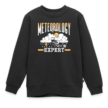 Meteorologie Experte Wettervorhersage Meteorologe - Kinder Premium Organic Sweatshirt - Schwarz - Vorne - AI Model Kid Female (0cm)