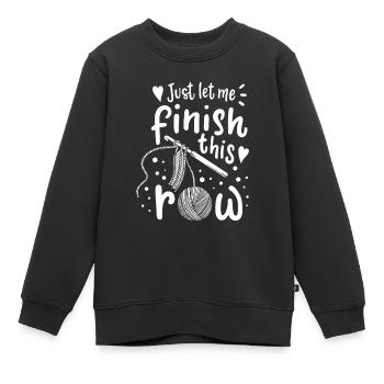 Stricken Häkeln Garn Lustig - Kinder Premium Organic Sweatshirt - Schwarz - Vorne - AI Model Kid Female (0cm)