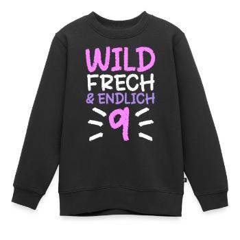 9 Geburtstag Geschenk Neun Jahre 9. Geschenke - Kinder Premium Organic Sweatshirt - Schwarz - Vorne - AI Model Kid Female (0cm)