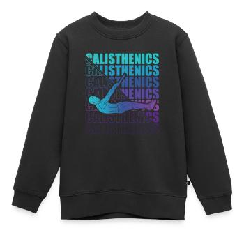 Calisthenics Street Workout Gymnastics Fitness - Kids Premium Organic Sweatshirt - black - Front - AI Model Kid Female (0cm)