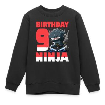 Shark Ninja I'm 9 - Action Unterwasser Geburtstag - Kinder Premium Organic Sweatshirt - Schwarz - Vorne - AI Model Kid Female (0cm)