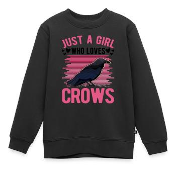 Corbeau Corbeau Corbeau - Sweat Premium enfant bio - noir - Devant - AI Model Kid Female (0cm)