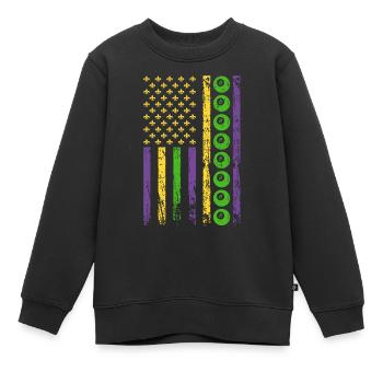 Amerikanischer Queue Sport Flagge Billard - Kinder Premium Organic Sweatshirt - Schwarz - Vorne - AI Model Kid Female (0cm)