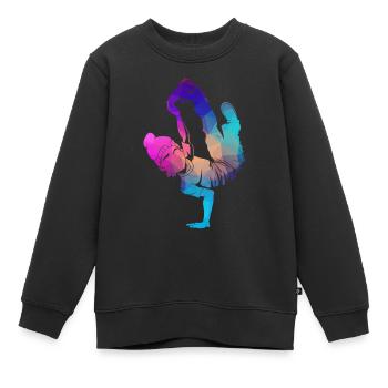 Breakdance B-Boy Breaker Breakdancer B-Girl HipHop - Kinder Premium Organic Sweatshirt - Schwarz - Vorne - AI Model Kid Female (0cm)
