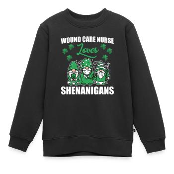 Infirmière en soins des plaies Saint-Patrick - Sweat Premium enfant bio - noir - Devant - AI Model Kid Female (0cm)