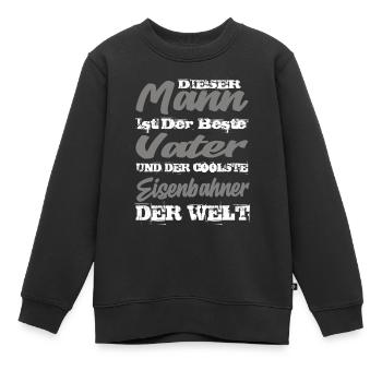 Eisenbahner - Kinder Premium Organic Sweatshirt - Schwarz - Vorne - AI Model Kid Female (0cm)