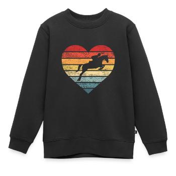 Horse Lover Cavalier Cavalier Cavalier Cadeaux - Sweat Premium enfant bio - noir - Devant - AI Model Kid Female (0cm)