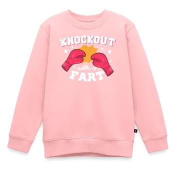 Knockout Mit Einem Furz Combat Sports Boxer - Kinder Premium Organic Sweatshirt - Rosa - Vorne - AI Model Kid Female (0cm)