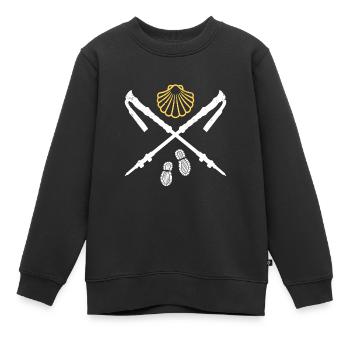 Camino de Santiago Camino de Santiago Pèlerins - Sweat Premium enfant bio - noir - Devant - AI Model Kid Female (0cm)