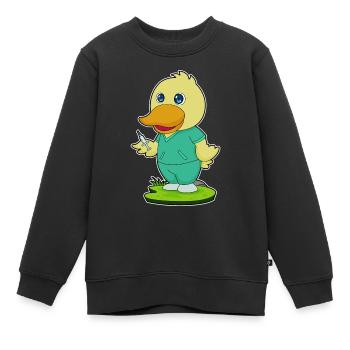Infirmière Canard Vie Quotidienne - Sweat Premium enfant bio - noir - Devant - AI Model Kid Female (0cm)