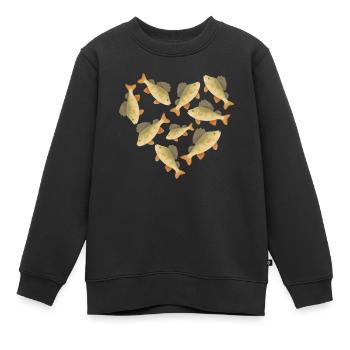 Herz Barsch - Kinder Premium Organic Sweatshirt - Schwarz - Vorne - AI Model Kid Female (0cm)