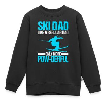 Skiers - Kids Premium Organic Sweatshirt - black - Front - AI Model Kid Female (0cm)