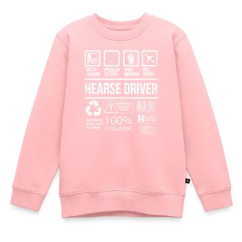 Fakten zum Leichenwagenfahrer - Kinder Premium Organic Sweatshirt - Rosa - Vorne - AI Model Kid Female (0cm)