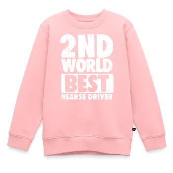 Zweitbester Leichenwagenfahrer der Welt - Kinder Premium Organic Sweatshirt - Rosa - Vorne - AI Model Kid Female (0cm)
