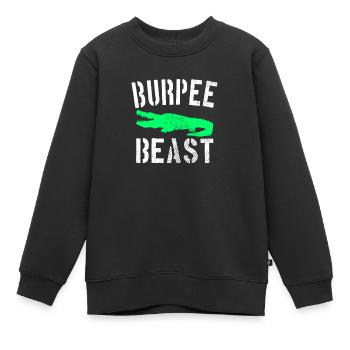Burpee Beast - Kinder Premium Organic Sweatshirt - Schwarz - Vorne - AI Model Kid Female (0cm)
