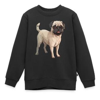 Boxer Niedlicher Hund - Kinder Premium Organic Sweatshirt - Schwarz - Vorne - AI Model Kid Female (0cm)