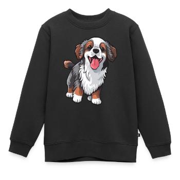 Treuer süßer Hund - Kinder Premium Organic Sweatshirt - Schwarz - Vorne - AI Model Kid Female (0cm)