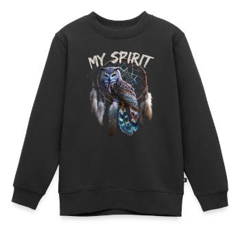 My Spirit für einen Esoteriker Esoterikerin - Kinder Premium Organic Sweatshirt - Schwarz - Vorne - AI Model Kid Female (0cm)
