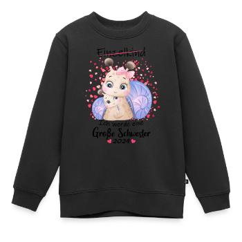 Ich Werde Eine Große Schwester 2024 - Kinder Premium Organic Sweatshirt - Schwarz - Vorne - AI Model Kid Female (0cm)