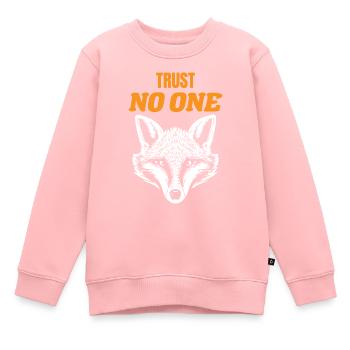 Vertraue niemandem - Kinder Premium Organic Sweatshirt - Rosa - Vorne - AI Model Kid Female (0cm)