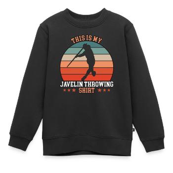 Lancer de javelot Lancer de javelot - Sweat Premium enfant bio - noir - Devant - AI Model Kid Female (0cm)