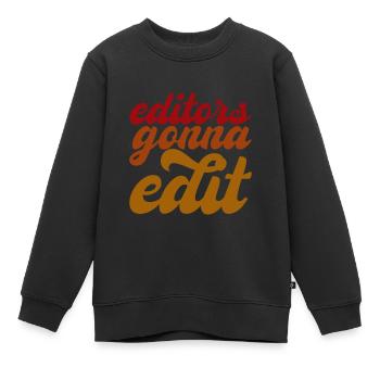 Les éditeurs vont modifier - Sweat Premium enfant bio - noir - Devant - AI Model Kid Female (0cm)