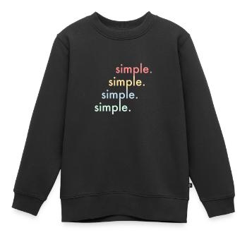 Conception de chemise simple - Simple - Sweat Premium enfant bio - noir - Devant - AI Model Kid Female (0cm)