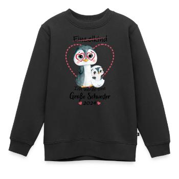Ich Werde Eine Große Schwester 2024 - Kinder Premium Organic Sweatshirt - Schwarz - Vorne - AI Model Kid Female (0cm)