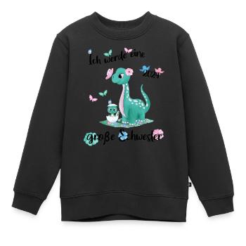 Ich Werde Eine Große Schwester 2024 - Kinder Premium Organic Sweatshirt - Schwarz - Vorne - AI Model Kid Female (0cm)