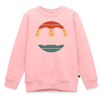 Retro Kidney Design Nephrology - Kids Premium Organic Sweatshirt - rose - Front - AI Model Kid Female (0cm)