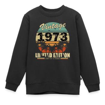 1973 Jubiläum 1973 Jahrgang 1973 Jahrgang 1973 - Kinder Premium Organic Sweatshirt - Schwarz - Vorne - AI Model Kid Female (0cm)