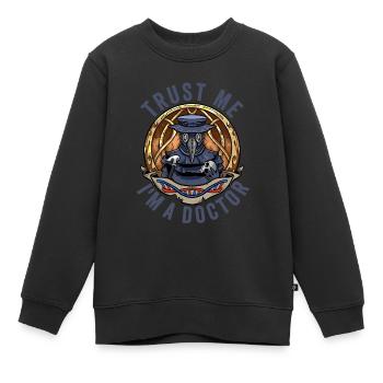Seuchendoktor-Outfit Seuchendoktor-Maske Medikamente - Kinder Premium Organic Sweatshirt - Schwarz - Vorne - AI Model Kid Female (0cm)