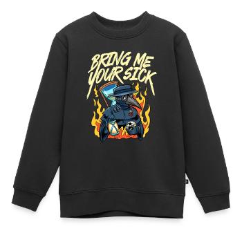Seuchendoktor-Outfit Seuchendoktor-Maske Medikamente - Kinder Premium Organic Sweatshirt - Schwarz - Vorne - AI Model Kid Female (0cm)