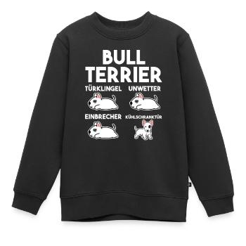 Hund Bull Terrier - Kinder Premium Organic Sweatshirt - Schwarz - Vorne - AI Model Kid Female (0cm)
