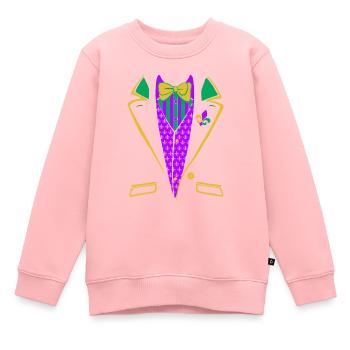 Mardi Gras Tuxedo Suit Gentlemen Carnival Parade C - Kids Premium Organic Sweatshirt - rose - Front - AI Model Kid Female (0cm)
