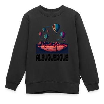 Albuquerque Ballon New Mexico Heißluftballon - Kinder Premium Organic Sweatshirt - Schwarz - Vorne - AI Model Kid Female (0cm)